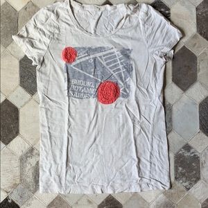 J Crew Embellished Brooklyn Map Tee